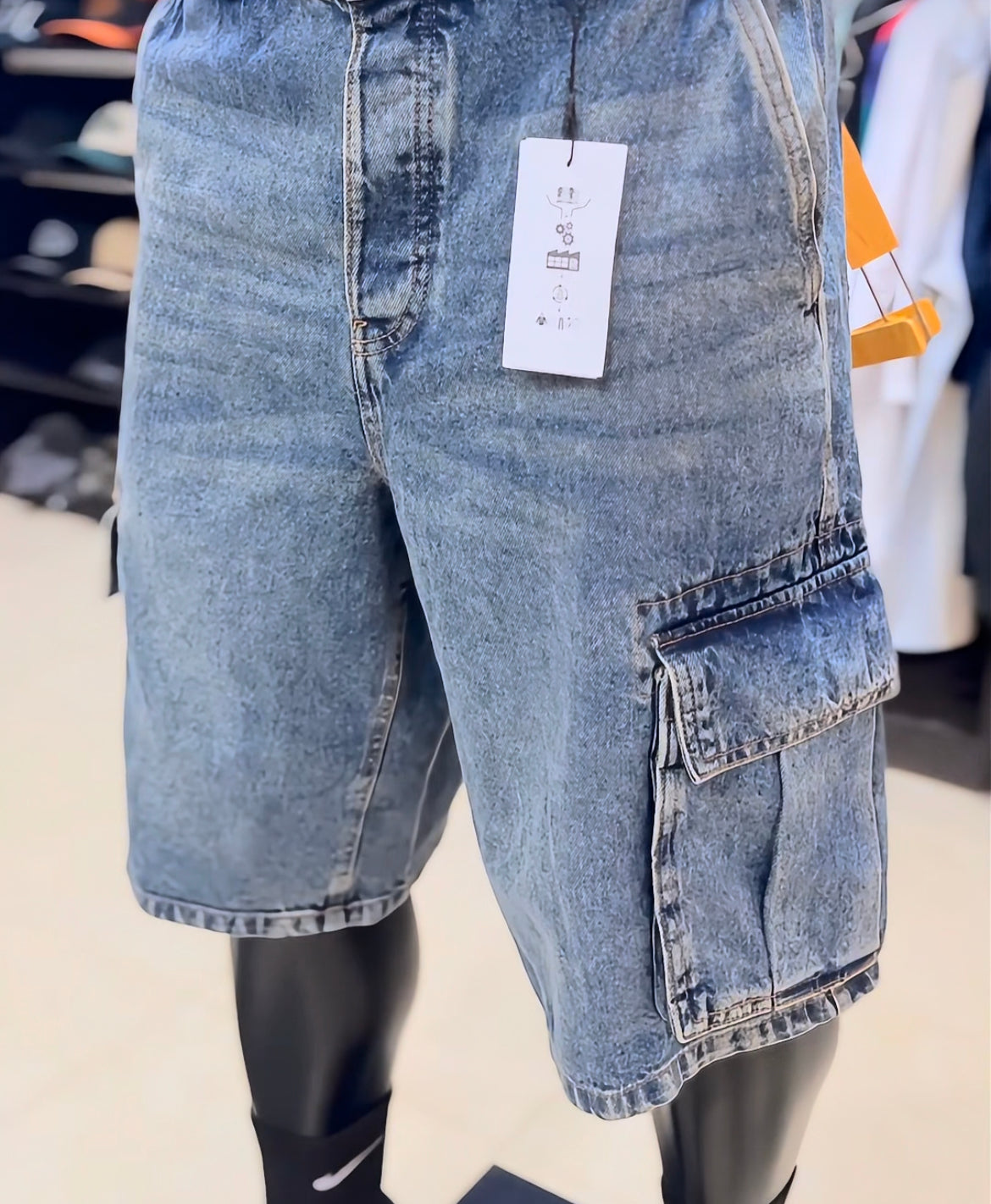 Primark baggy utility denim short