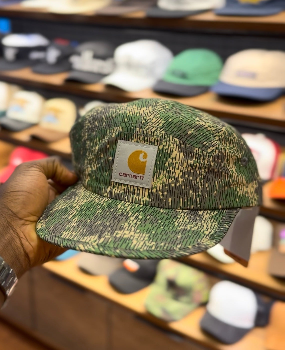 forest camo panel hat