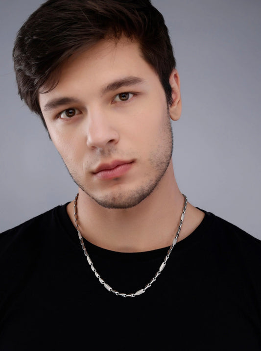 NYU zen stainless chain steel necklace