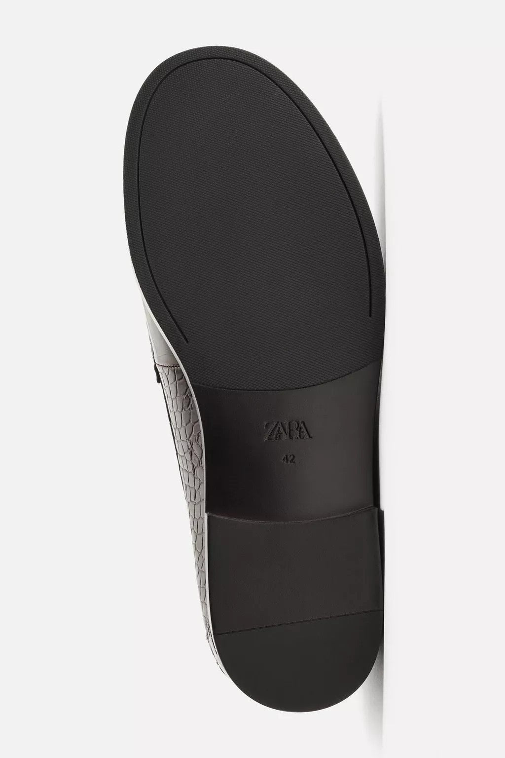 Zara croc skin loafers