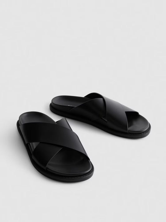 Criss cross black primark sandal