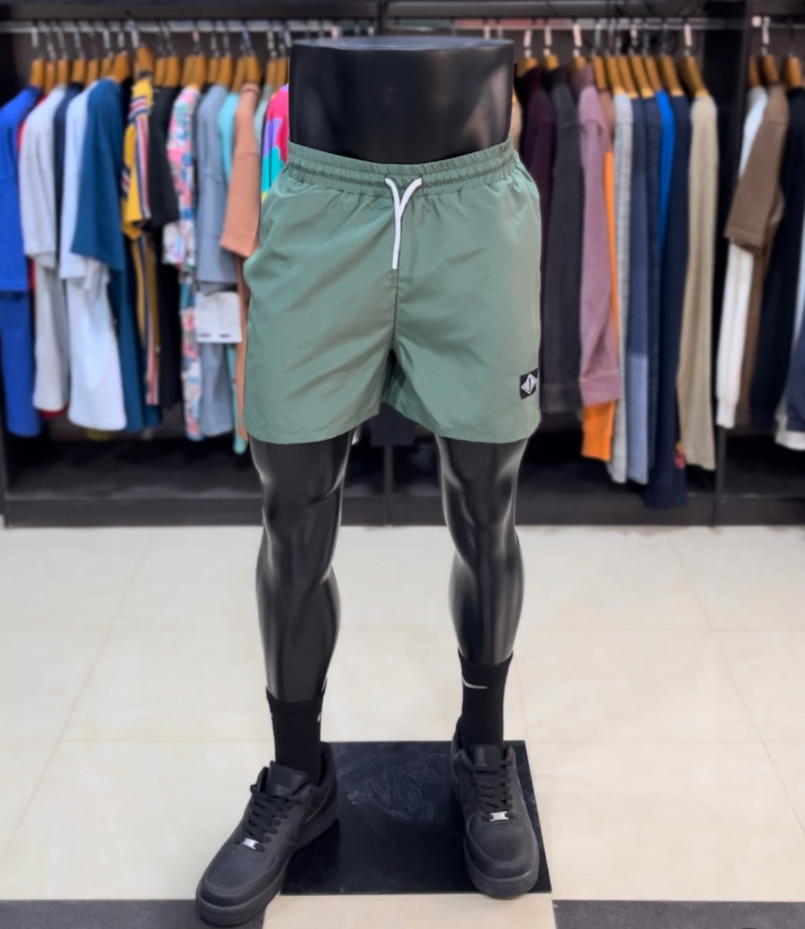 Boohoo swim short in khaki green