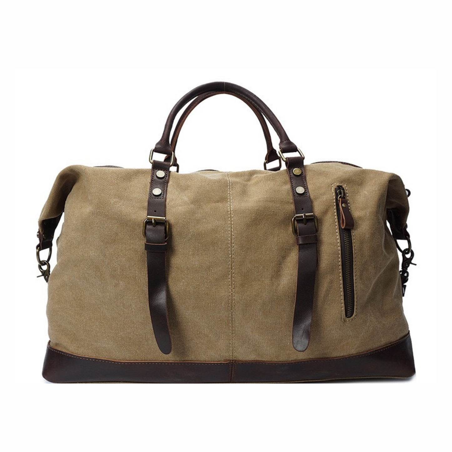 Reclaimed Yard vintage canvas leather jumbo duffel bag
