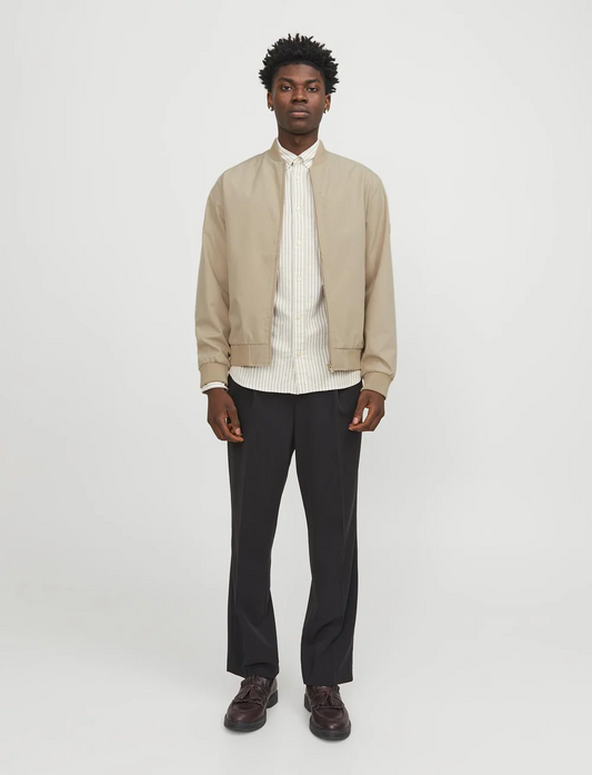 Jack & Jones bomber jacket in travertine