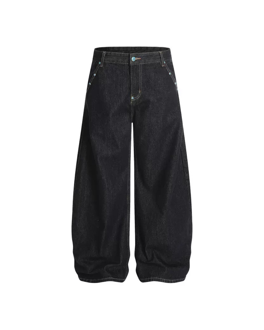 Studded balloon cut denim jean pants