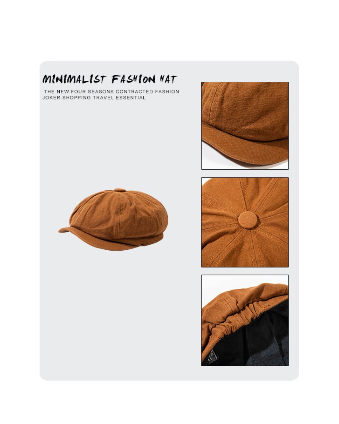 Denim gatsby hat