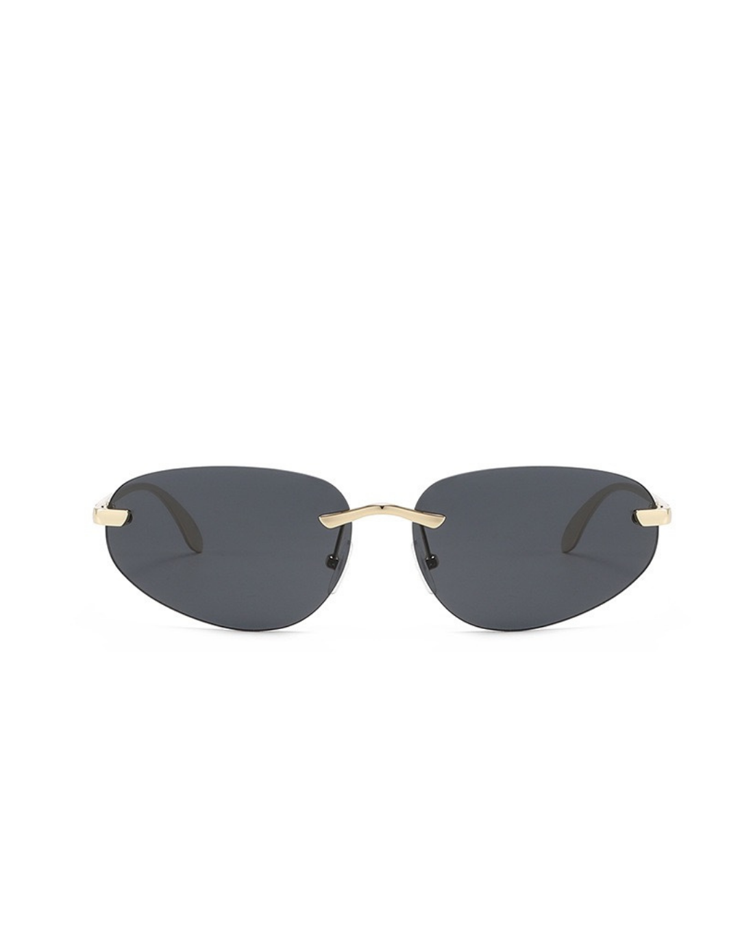 Oval rimless glasses