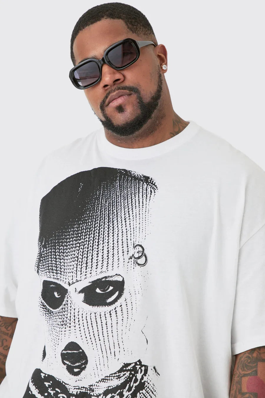 Boohoo balaclava print tee