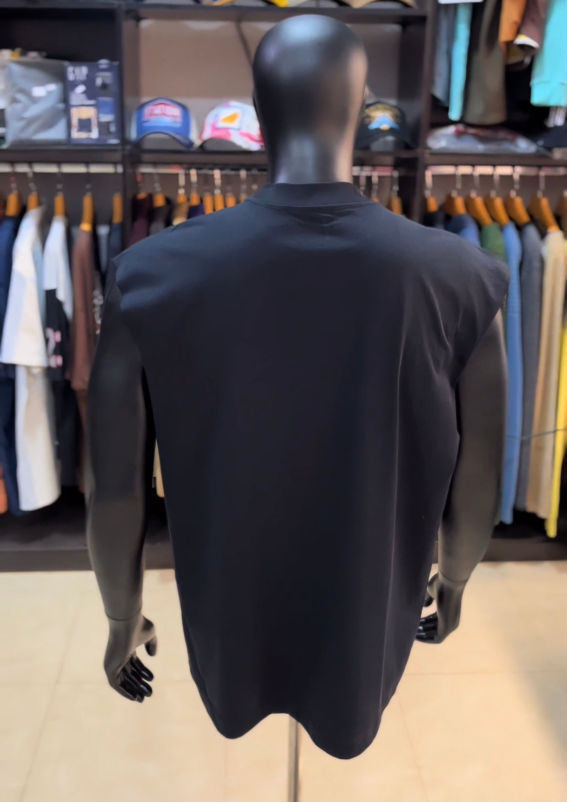 300GSM extended neck sleeveless