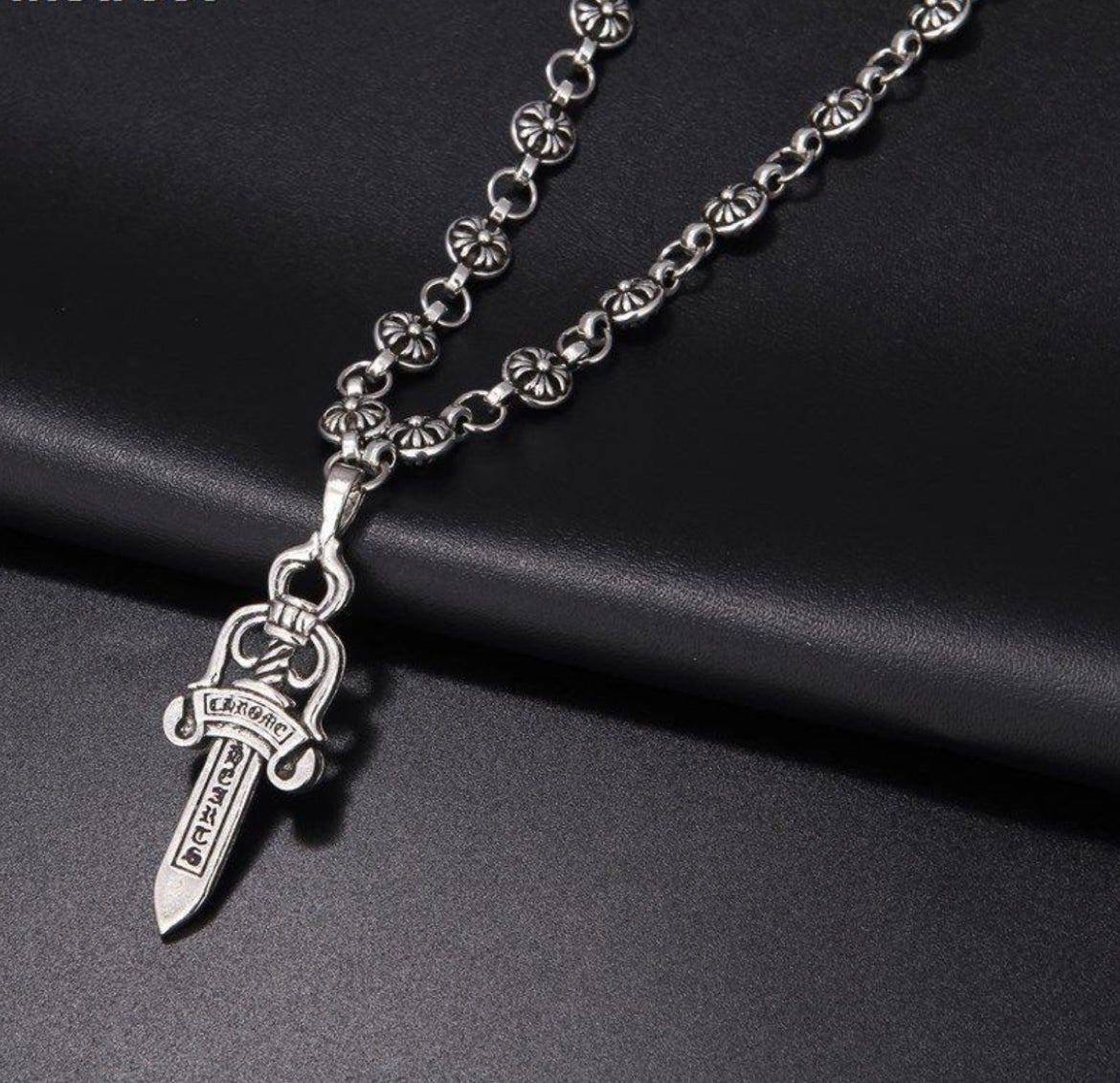 CH goth stainless steel necklace