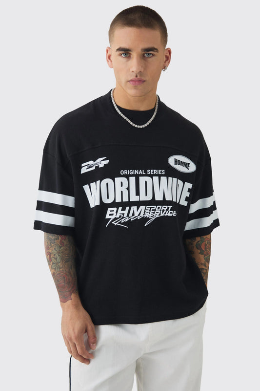 Boohoo oversized homme waffle tee