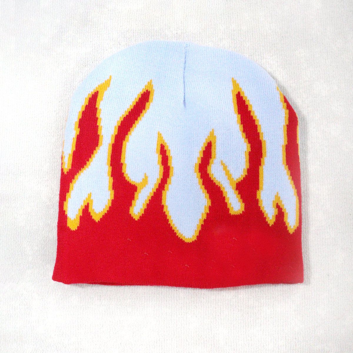 Flame pattern beanie