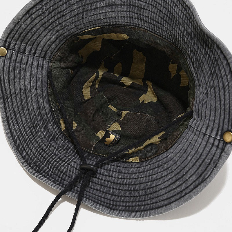 Washed camo mix hat