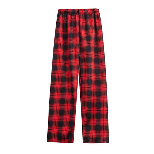 Cozy plaid pants