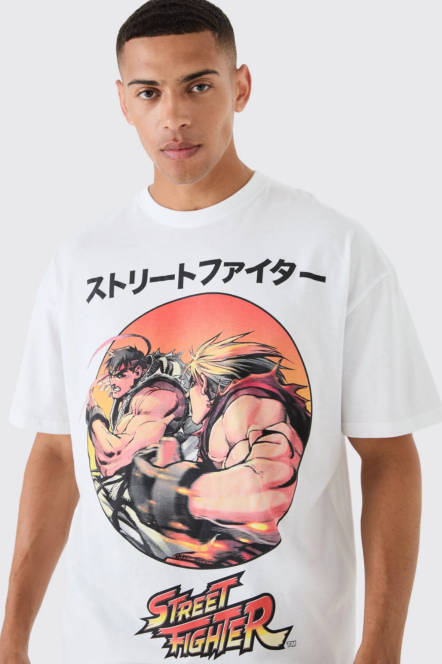 Boohoo street fighter oversized tee