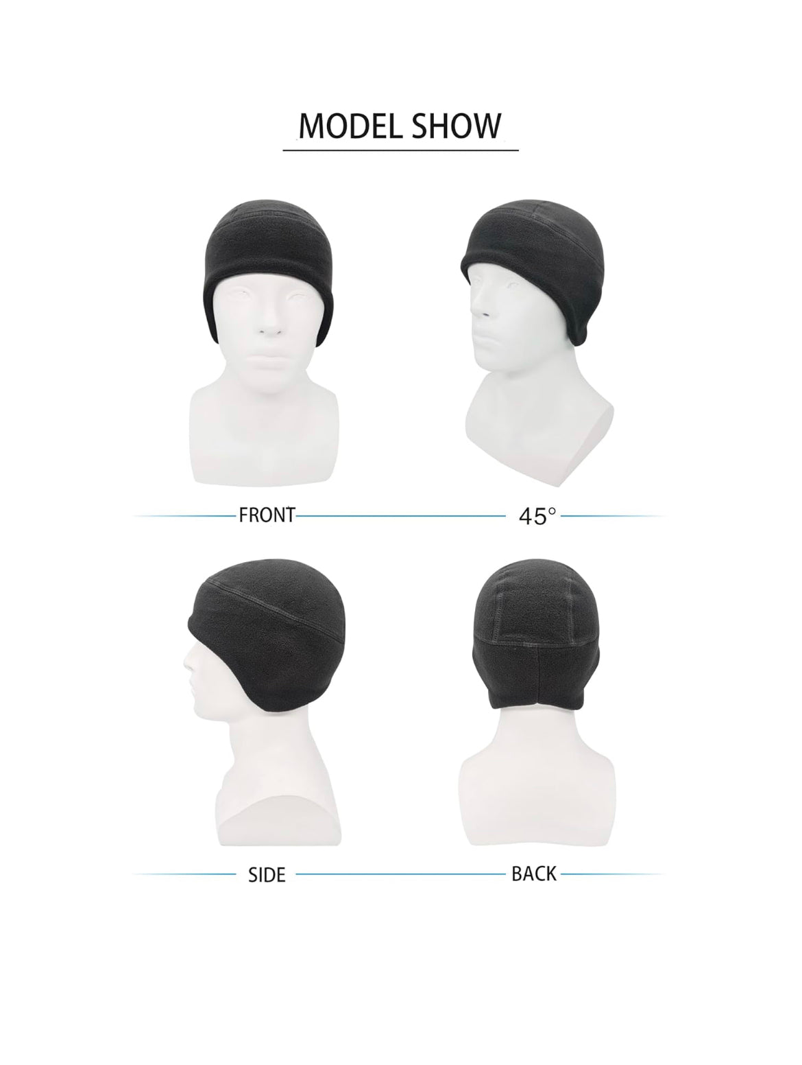Fleece ear head cover
Size: osfm