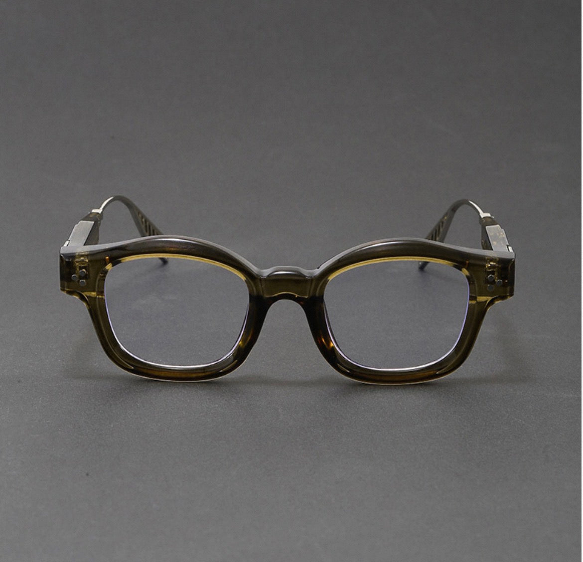 Metal mix acrylic frame glasses