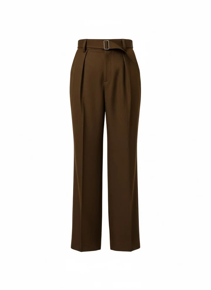 RECLAIMED OXFORD PLEATED TROUSER