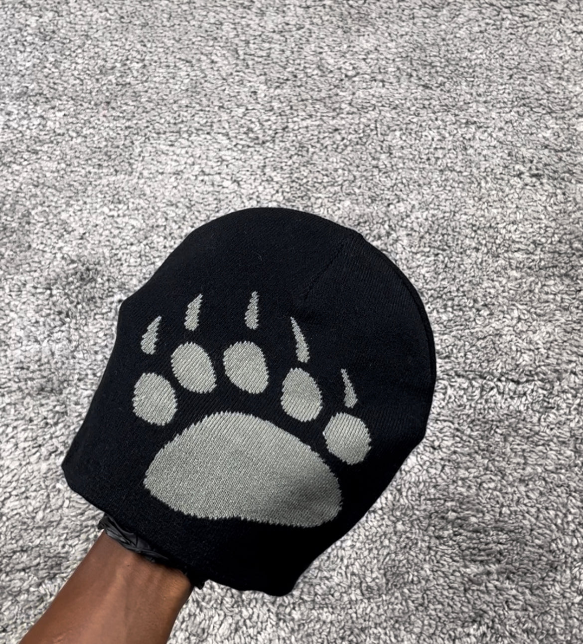 Paw print beanie