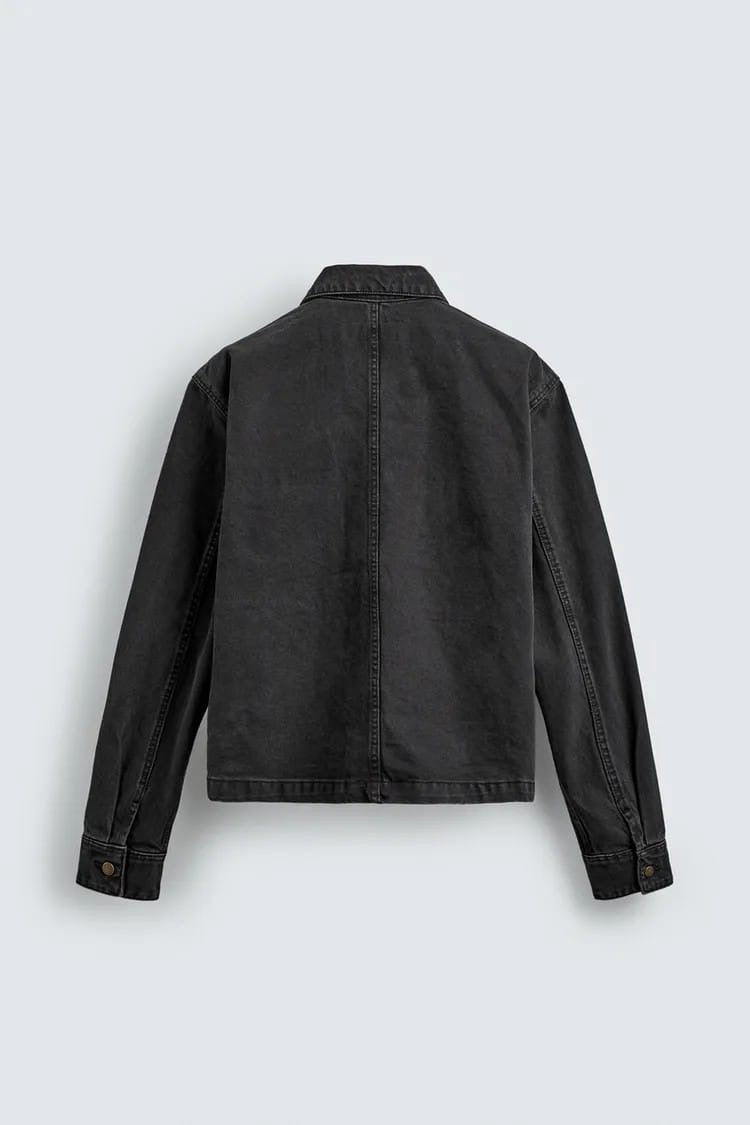 Zara washed denim dnwr work jacket