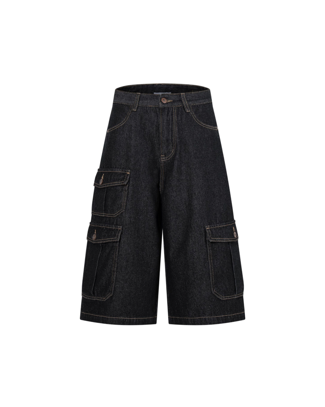 Retro utility denim jort