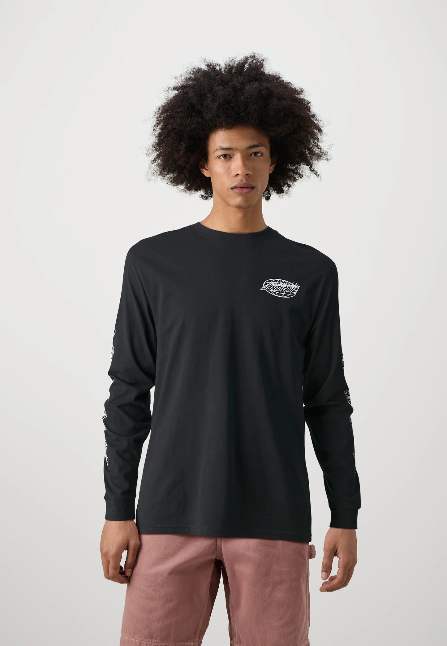 Santa Cruz Sc flame globe longsleeve tee
