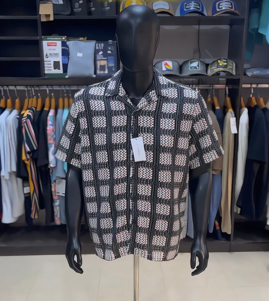 Primark knit block design revere shirt