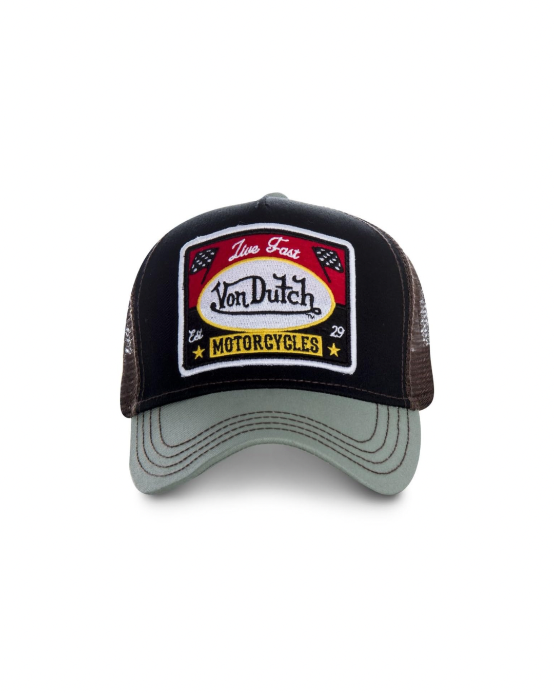 VonDutch VD motorcycle patch trucker cap