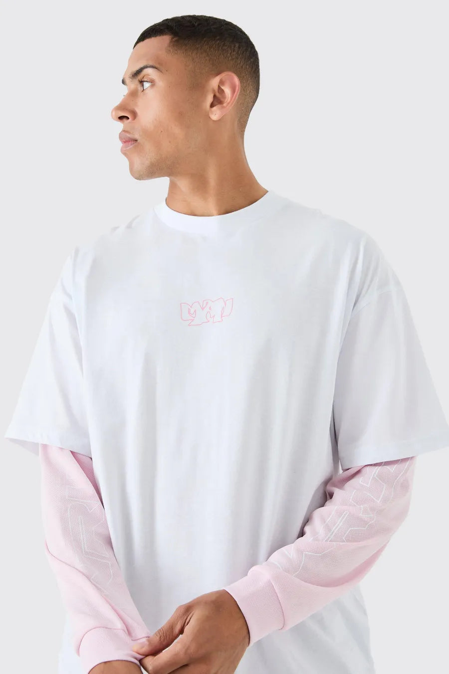 Boohoo double sleeve shirt