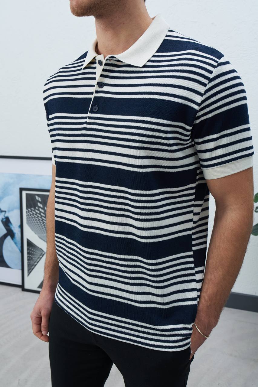 Marrakech stripe polo shirt 001