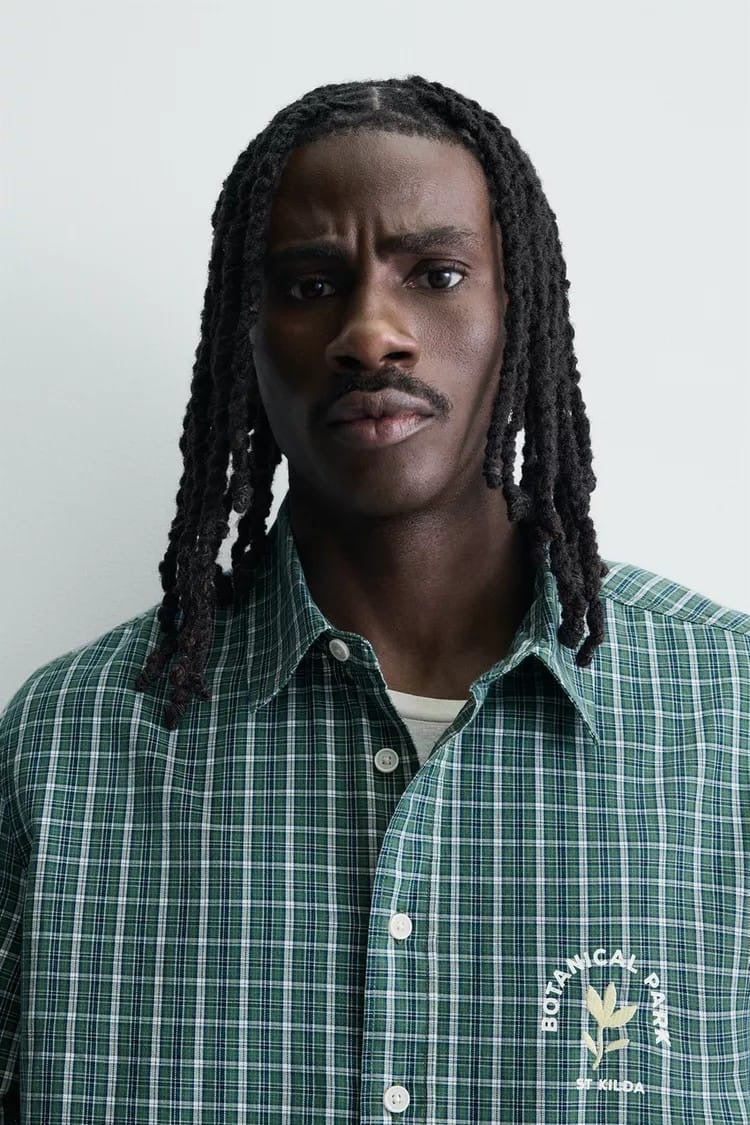 Zara checkered shirt in green