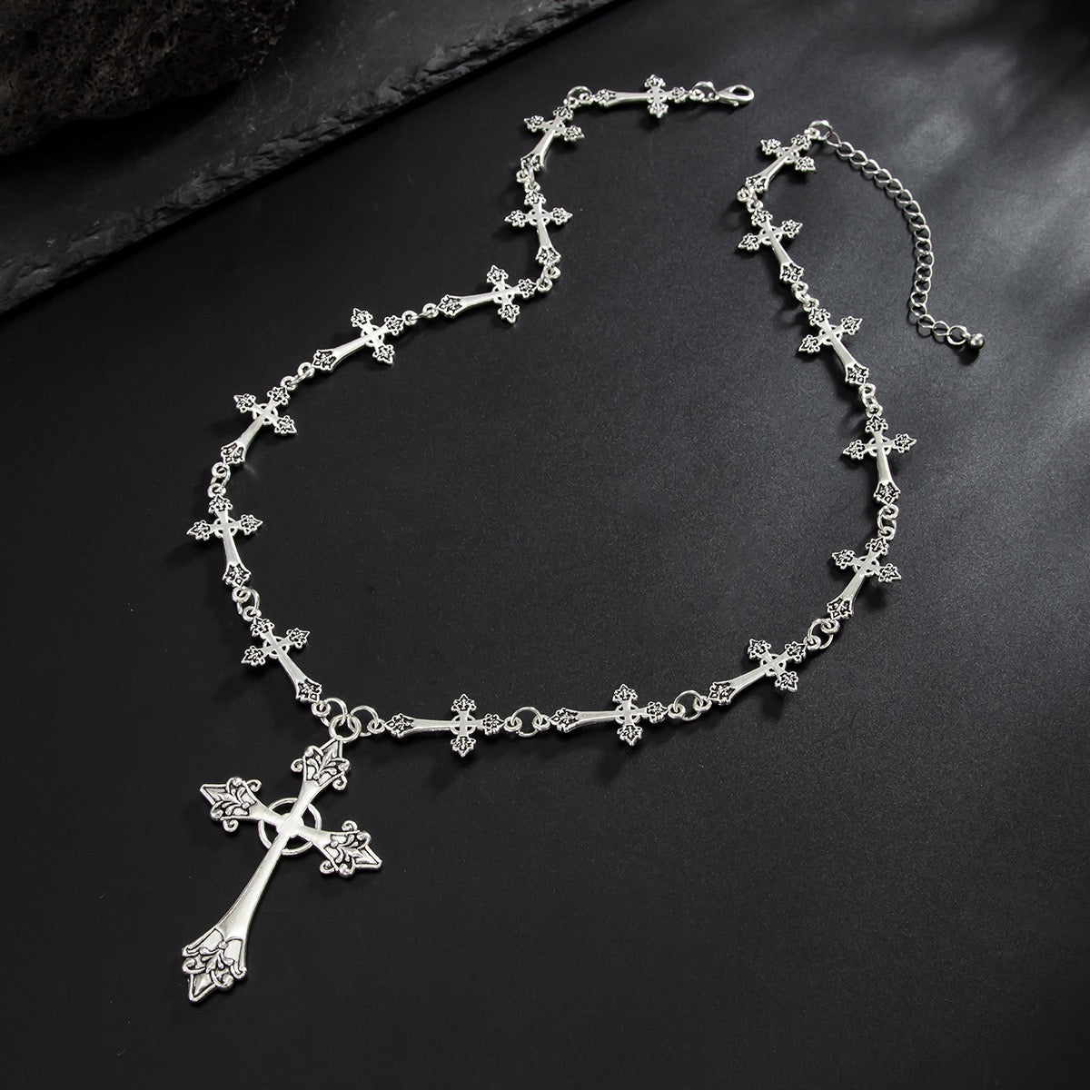 Crucifix pendant necklace