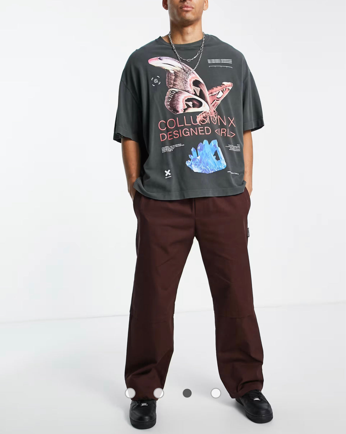 Collusion pants in coffee brown