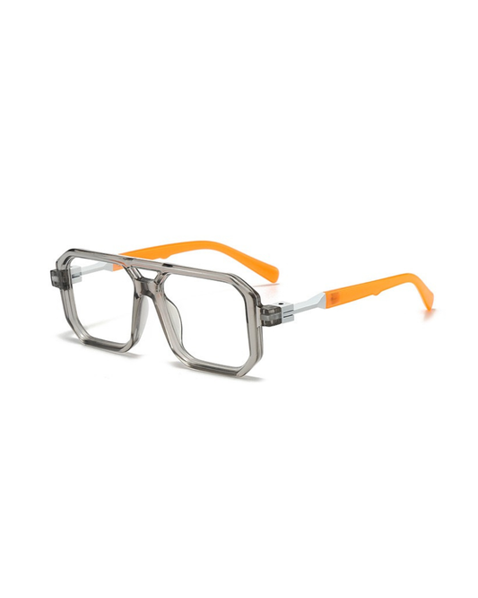 Double square retro glasses