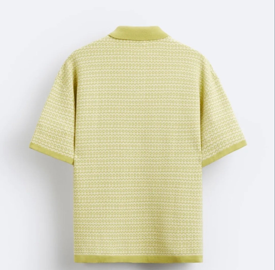 Zara textured knit polo shirt
