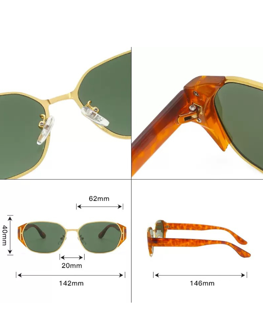 Angular retro glasses