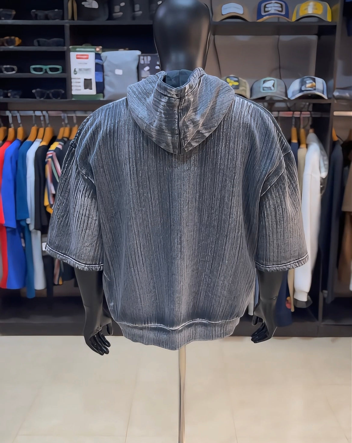 Boohoo oversized washed grey hoodie