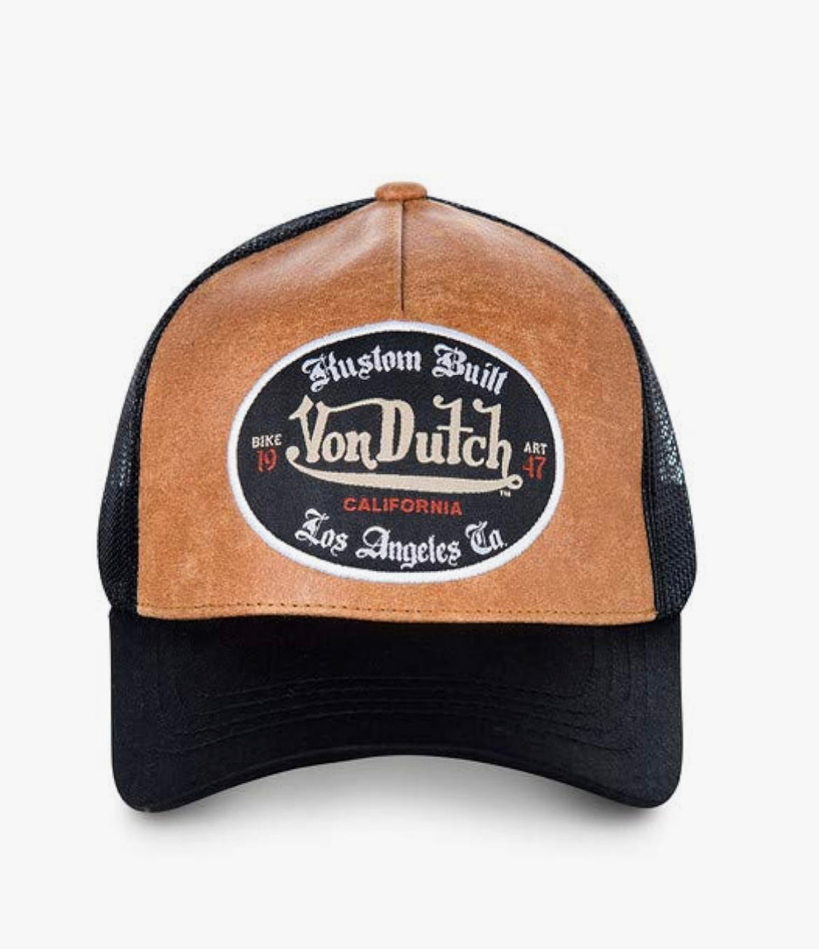 VonDutch VD staple leather mix trucker
