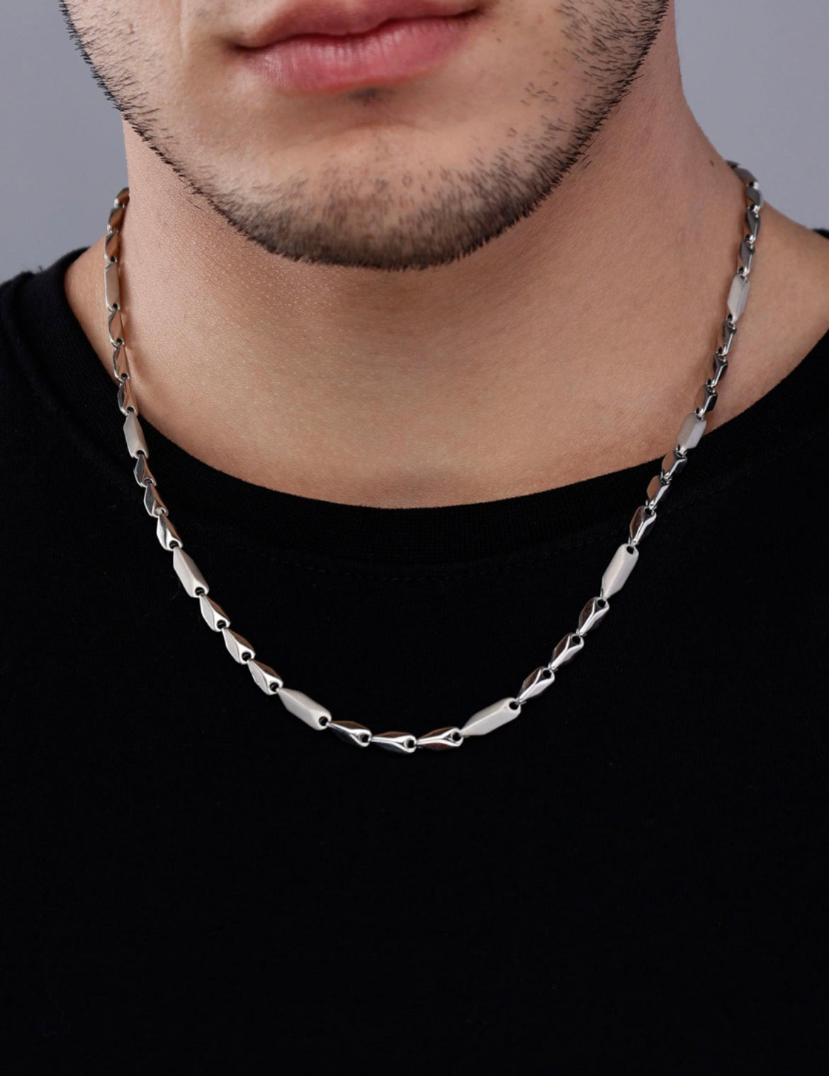 NYU zen stainless chain steel necklace