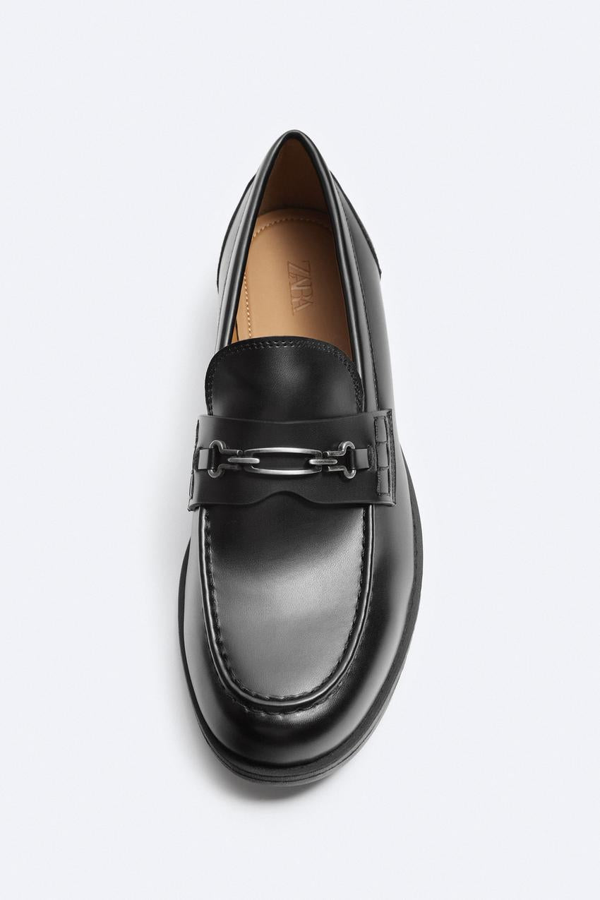 Zara loafers with appliqué detail