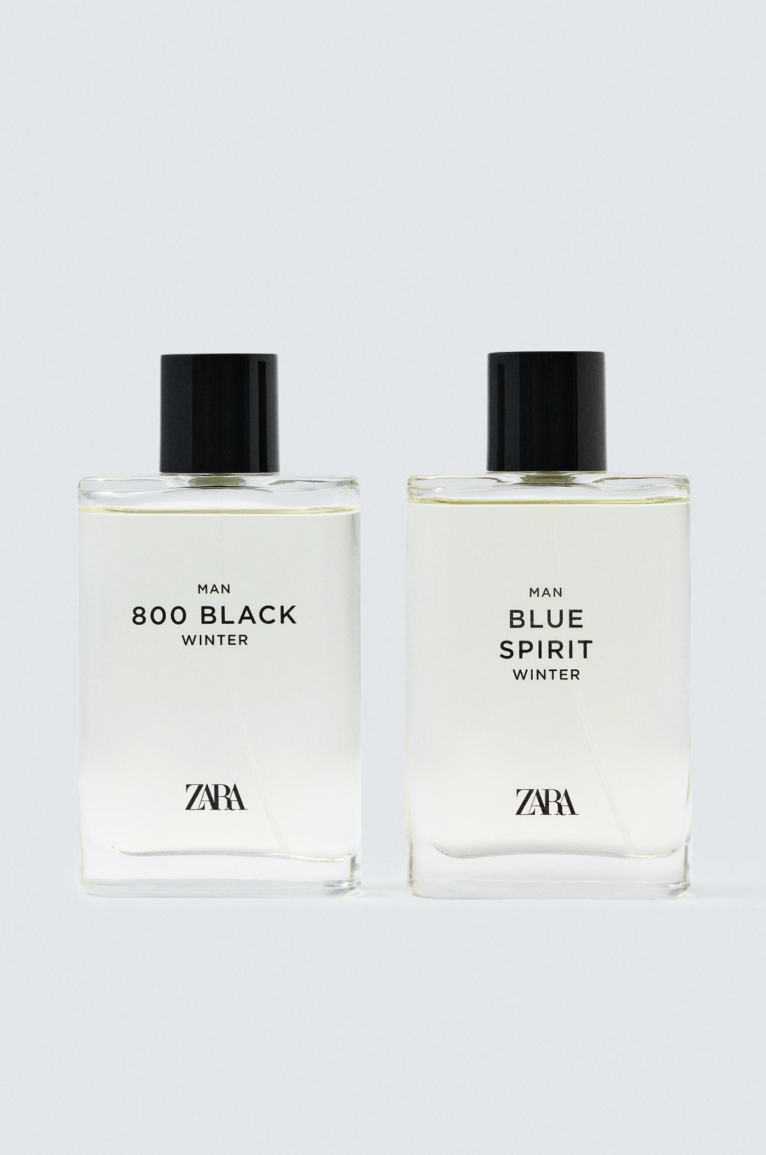 Zara 800 BLACK WINTER EDP + MAN BLUE SPIRIT WINTER EDP 2 X 90ML perfume
