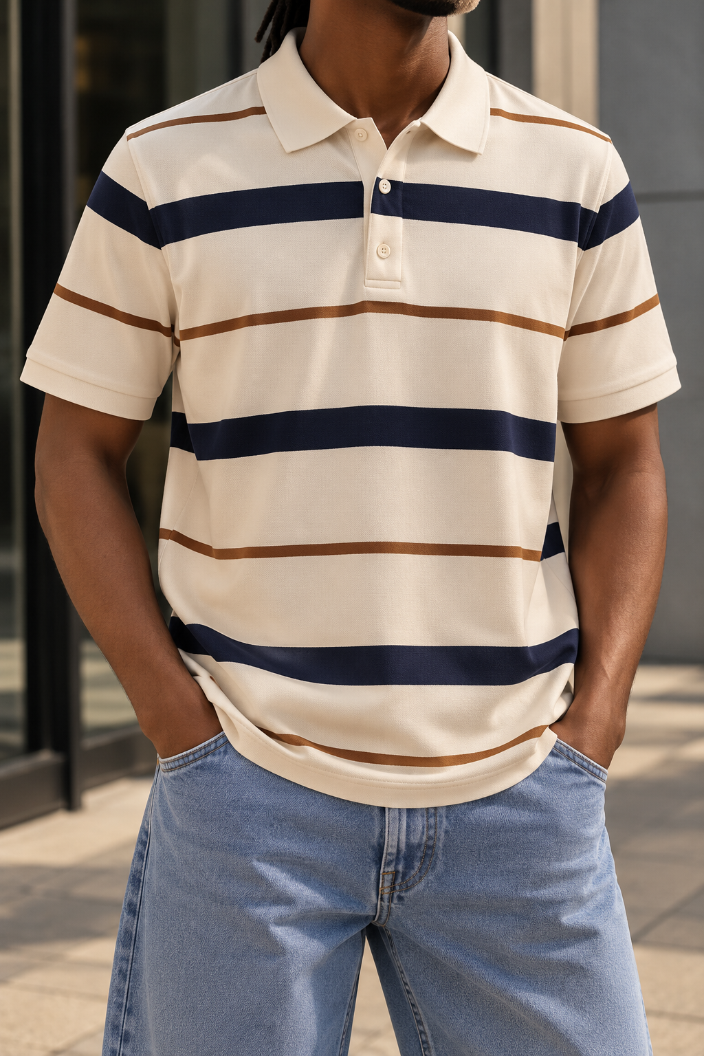 Marrakech stripe polo shirt 01