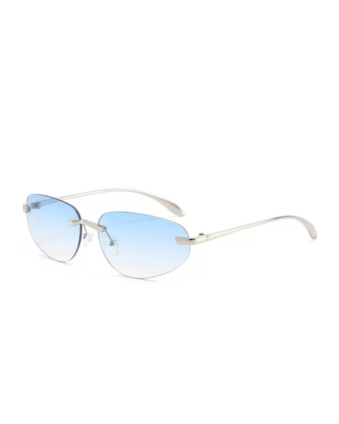 Oval rimless glasses
