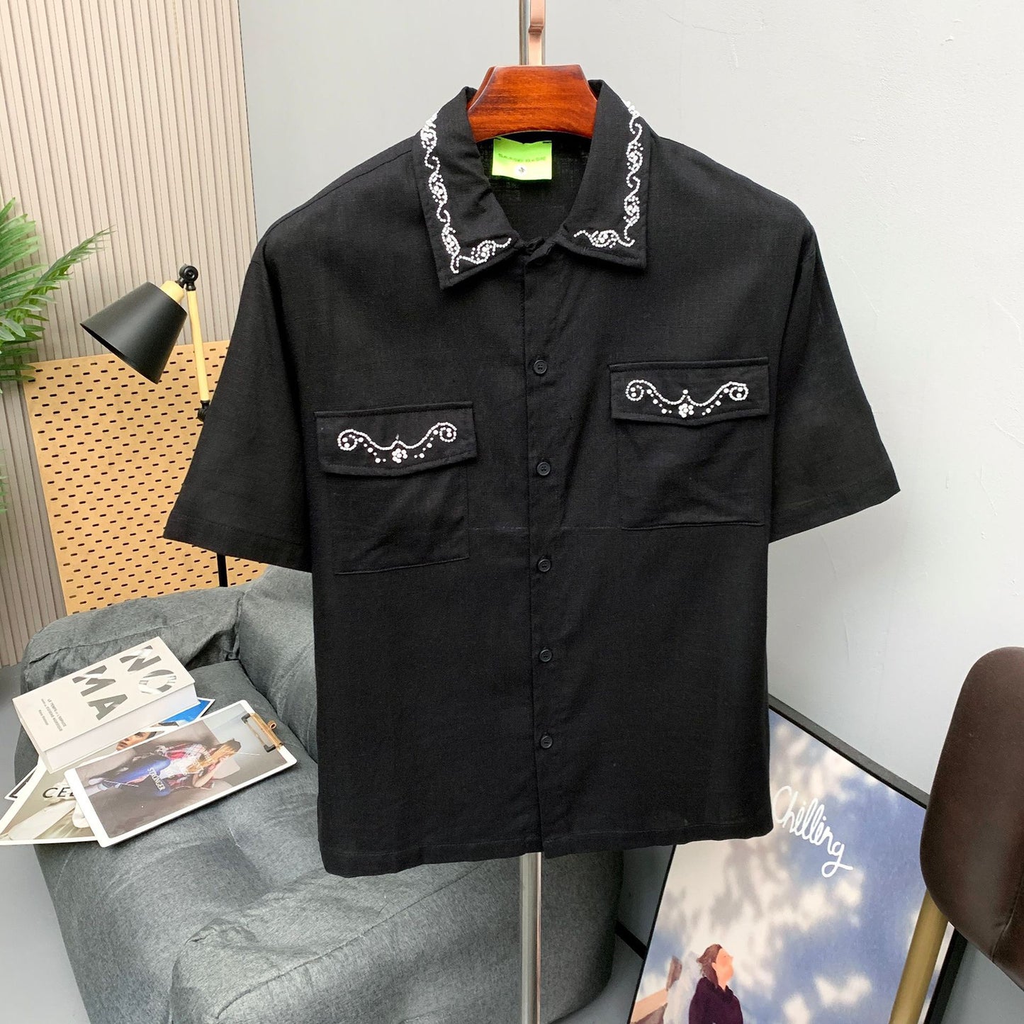 Pearl adorned shirt