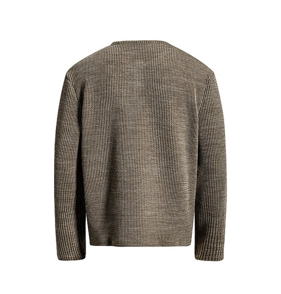 Henley longsleeve waffle shirt