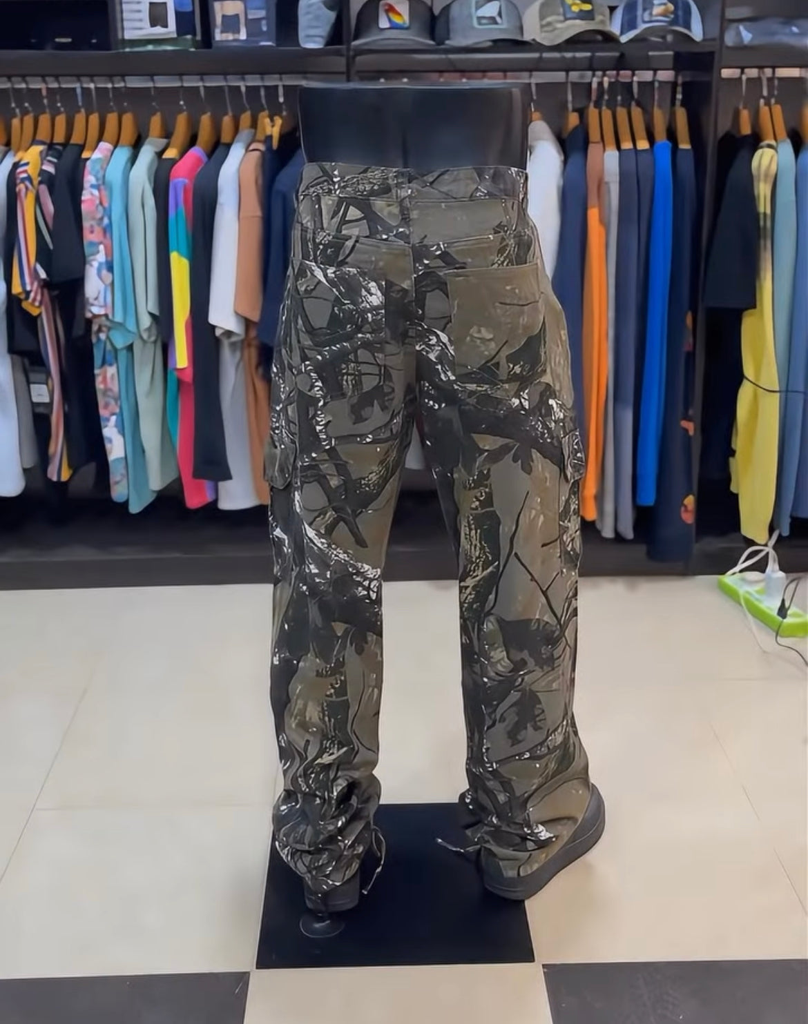 Boohoo tall forest camo pants