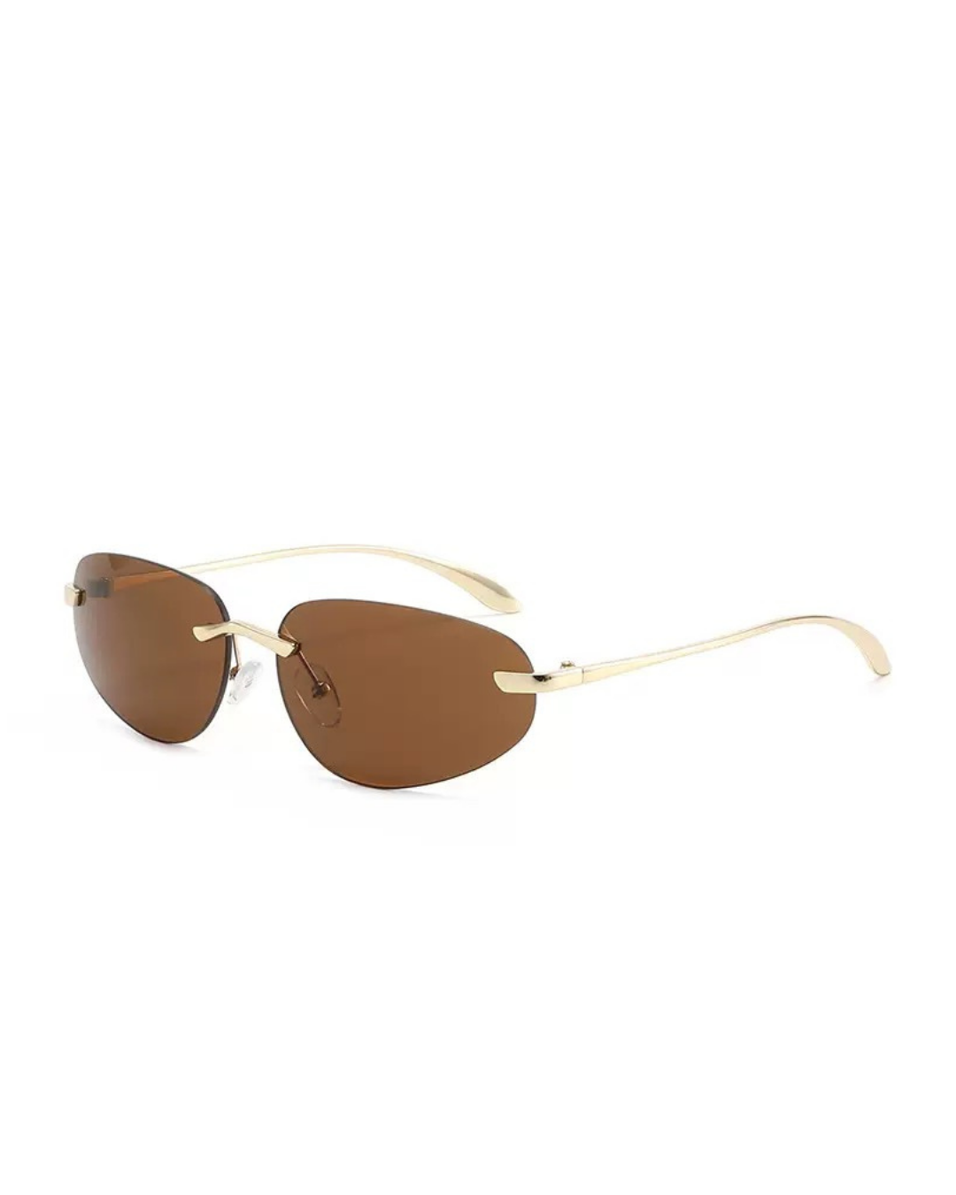 Oval rimless glasses