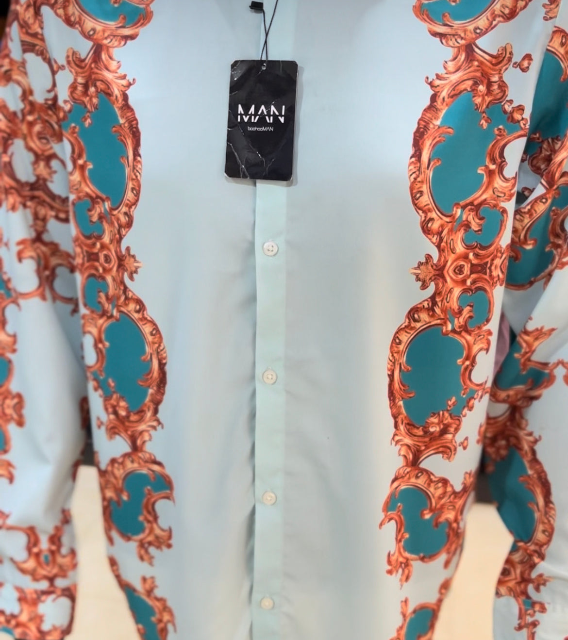 BoohooMan Patterned longsleeve shirt