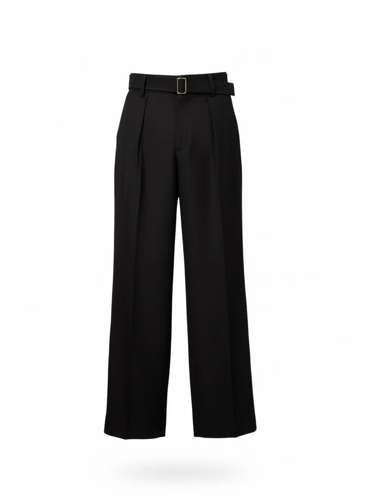RECLAIMED OXFORD PLEATED TROUSER
