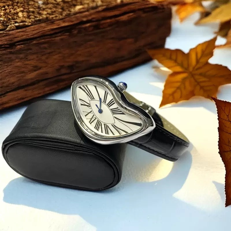 Medieval small dial leather watch
